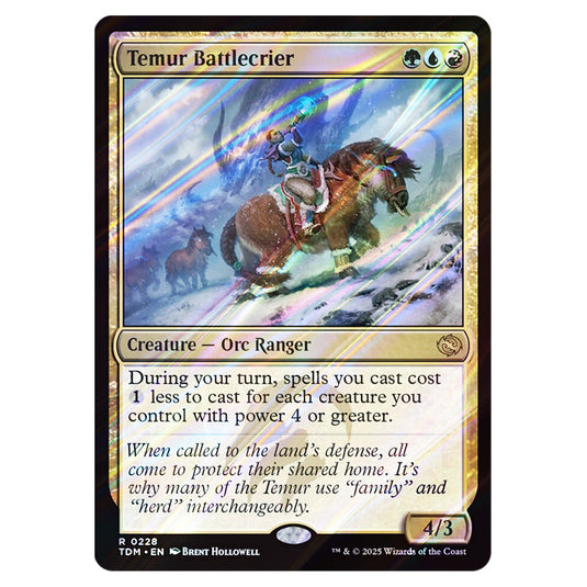 Temur Battlecrier 0228 card from the Magic The Gathering set Tarkir: Dragonstorm