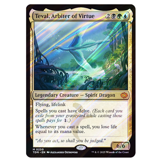 Teval, Arbiter of Virtue 0230 card from the Magic The Gathering set Tarkir: Dragonstorm