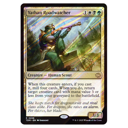 Yathan Roadwatcher 0236 card from the Magic The Gathering set Tarkir: Dragonstorm