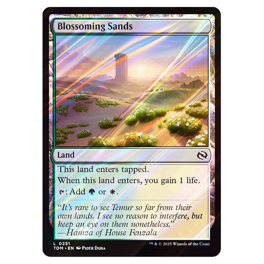 Blossoming Sands 0251 card from the Magic The Gathering set Tarkir: Dragonstorm