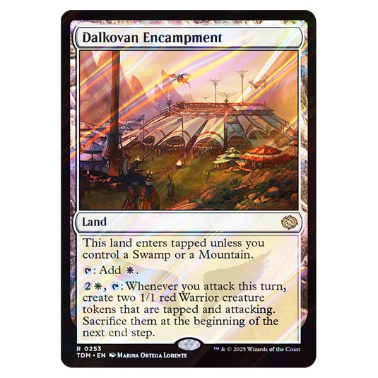 Dalkovan Encampment 0253 card from the Magic The Gathering set Tarkir: Dragonstorm