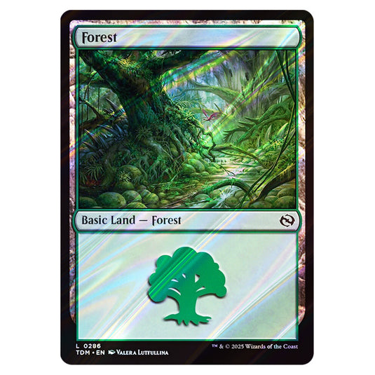 Forest 0286 card from the Magic The Gathering set Tarkir: Dragonstorm
