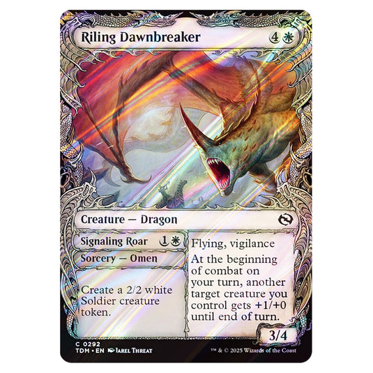 Riling Dawnbreaker // Signaling Roar 0292 card from the Magic The Gathering set Tarkir: Dragonstorm