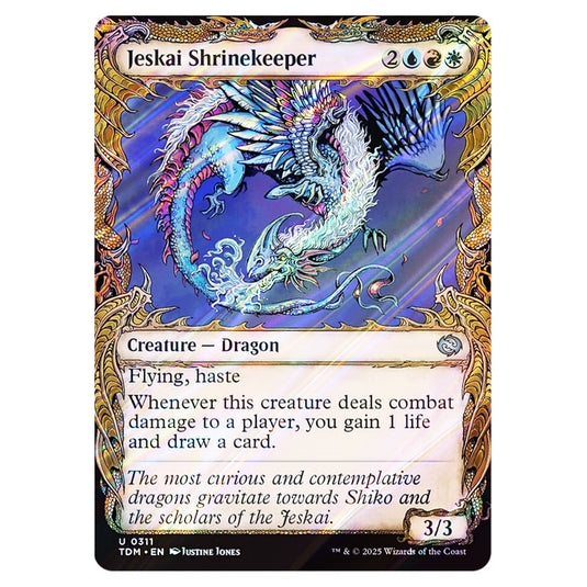 Jeskai Shrinekeeper 0311 card from the Magic The Gathering set Tarkir: Dragonstorm