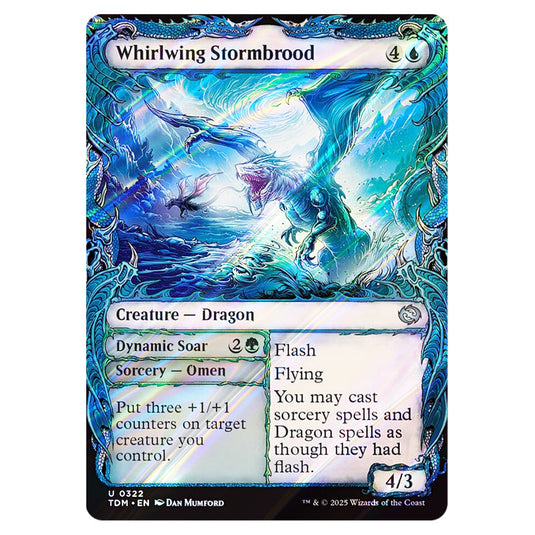 Whirlwing Stormbrood // Dynamic Soar 0322 card from the Magic The Gathering set Tarkir: Dragonstorm
