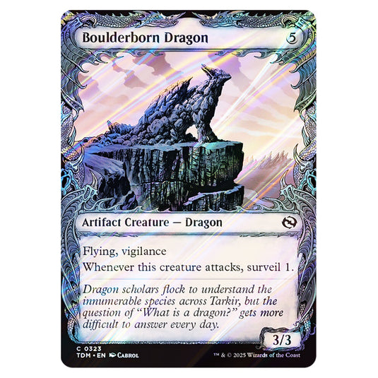 Boulderborn Dragon 0323 card from the Magic The Gathering set Tarkir: Dragonstorm