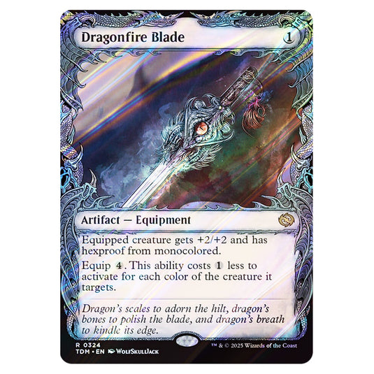 Dragonfire Blade 0324 card from the Magic The Gathering set Tarkir: Dragonstorm