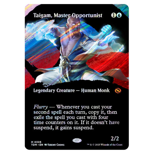 Taigam, Master Opportunist 0335 card from the Magic The Gathering set Tarkir: Dragonstorm