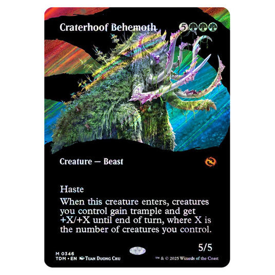 Craterhoof Behemoth 0346 card from the Magic The Gathering set Tarkir: Dragonstorm