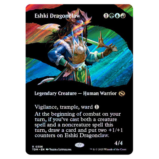 Eshki Dragonclaw 0356 card from the Magic The Gathering set Tarkir: Dragonstorm