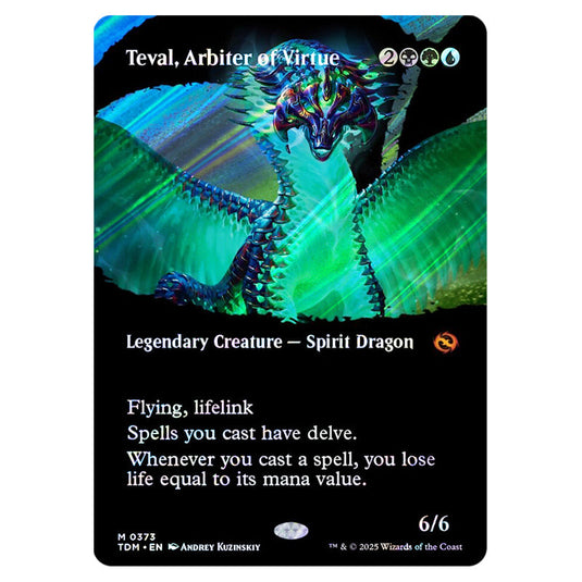 Teval, Arbiter of Virtue 0373 card from the Magic The Gathering set Tarkir: Dragonstorm
