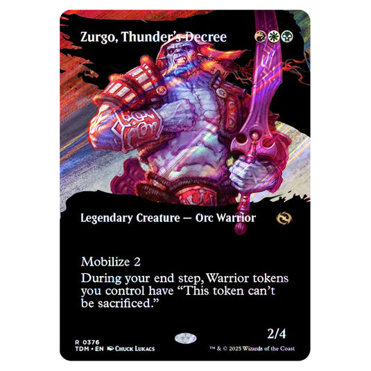 Zurgo, Thunder's Decree 0376 card from the Magic The Gathering set Tarkir: Dragonstorm