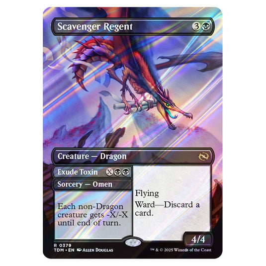Scavenger Regent // Exude Toxin // Scavenger Regent 0379 card from the Magic The Gathering set Tarkir: Dragonstorm