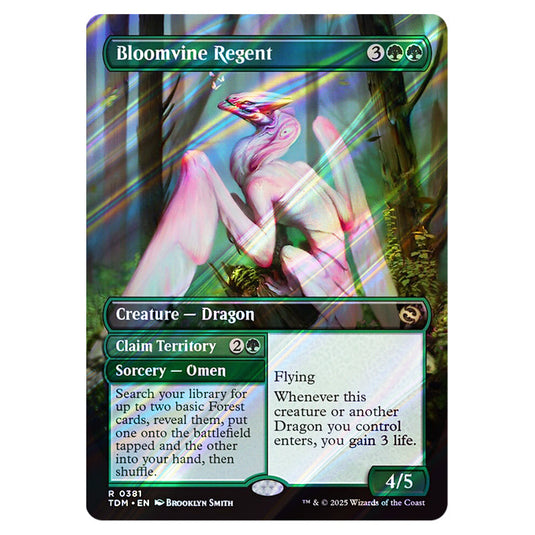 Bloomvine Regent // Claim Territory // Bloomvine Regent 0381 card from the Magic The Gathering set Tarkir: Dragonstorm