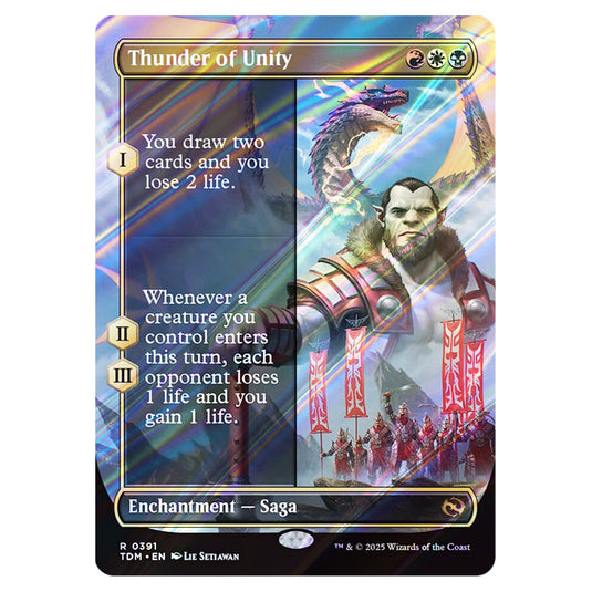 Thunder of Unity 0391 card from the Magic The Gathering set Tarkir: Dragonstorm