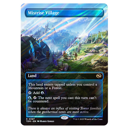 Mistrise Village 0397 card from the Magic The Gathering set Tarkir: Dragonstorm
