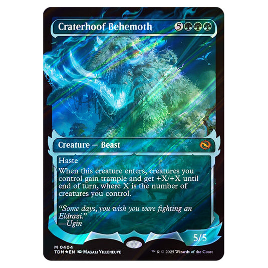 Craterhoof Behemoth 0404 card from the Magic The Gathering set Tarkir: Dragonstorm