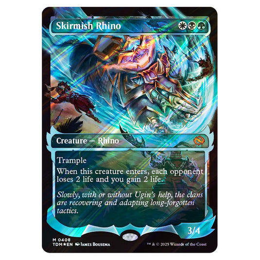 Skirmish Rhino 0408 card from the Magic The Gathering set Tarkir: Dragonstorm