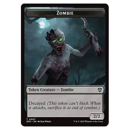 Zombie 0007 card from the Magic The Gathering set Aetherdrift Commander Tokens