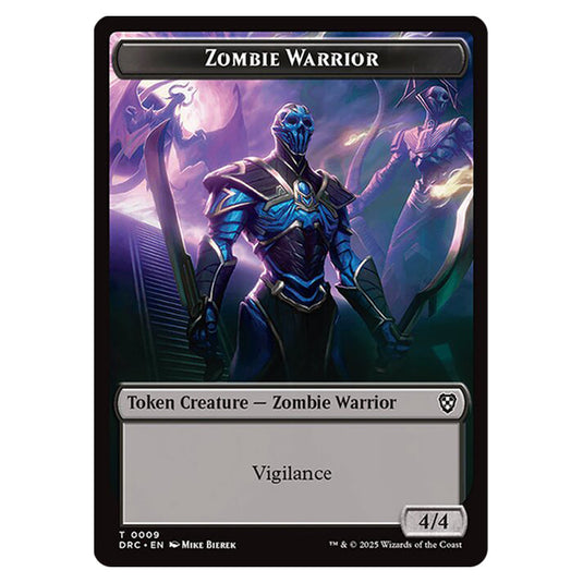 Zombie Warrior 0009 card from the Magic The Gathering set Aetherdrift Commander Tokens