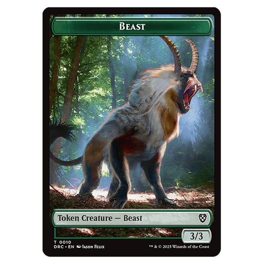 Beast 0010 card from the Magic The Gathering set Aetherdrift Commander Tokens
