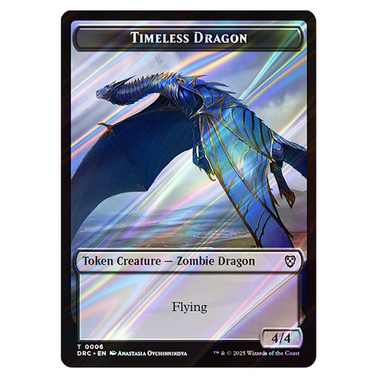 Timeless Dragon 0006 card from the Magic The Gathering set Aetherdrift Commander Tokens