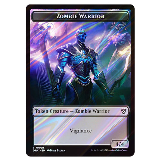Zombie Warrior 0009 card from the Magic The Gathering set Aetherdrift Commander Tokens