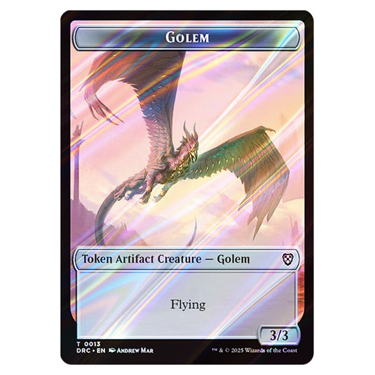 Golem 0013 card from the Magic The Gathering set Aetherdrift Commander Tokens