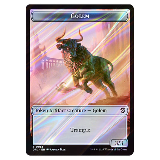 Golem 0014 card from the Magic The Gathering set Aetherdrift Commander Tokens