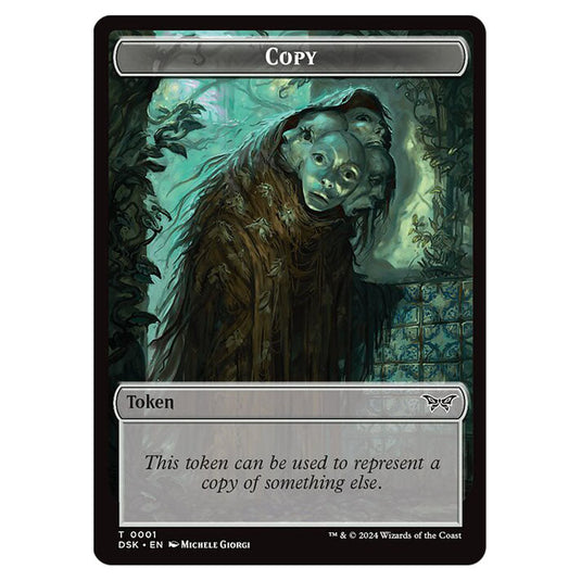 Copy Token 0001 card from the Magic The Gathering set Duskmourn: House of Horror Tokens