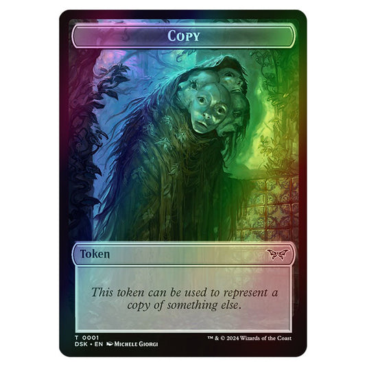 Copy Token 0001 card from the Magic The Gathering set Duskmourn: House of Horror Tokens