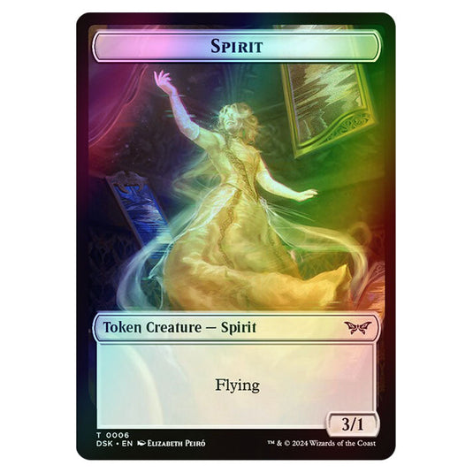 Spirit Token (White 3/1) 0006 card from the Magic The Gathering set Duskmourn: House of Horror Tokens