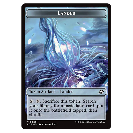 Lander 0005 card from the Magic The Gathering set Edge of Eternities - Tokens