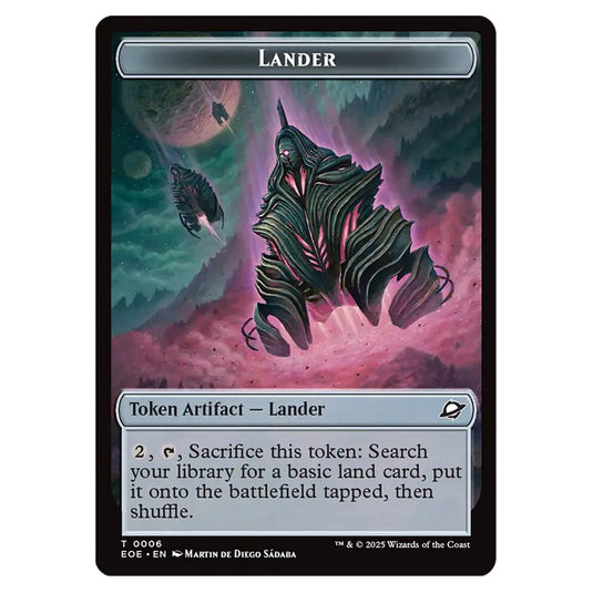 Lander 0006 card from the Magic The Gathering set Edge of Eternities - Tokens
