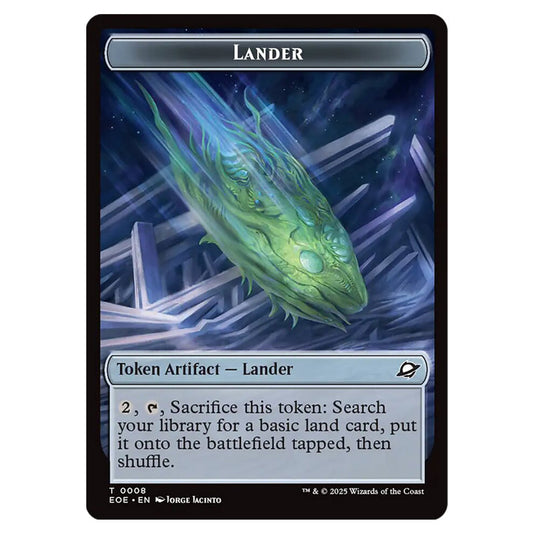 Lander 0008 card from the Magic The Gathering set Edge of Eternities - Tokens