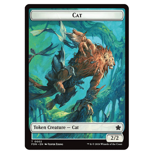 Cat 0002 card from the Magic The Gathering set Foundations Tokens