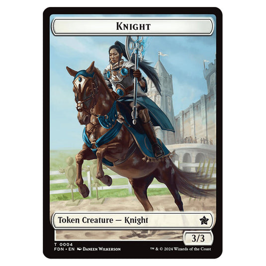 Knight 0004 card from the Magic The Gathering set Foundations Tokens