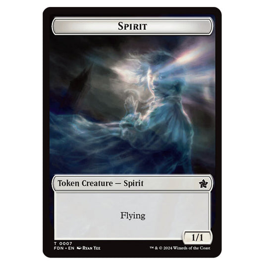 Spirit 0007 card from the Magic The Gathering set Foundations Tokens