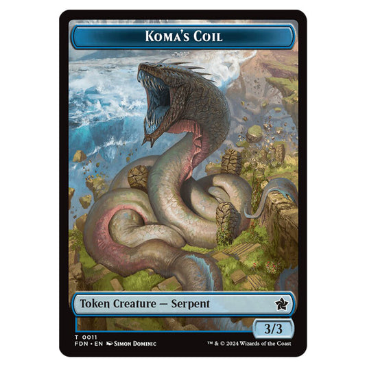 Koma's Coil 0011 card from the Magic The Gathering set Foundations Tokens