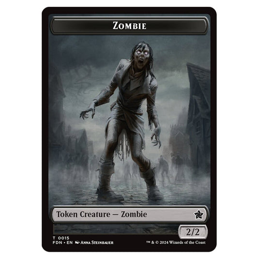 Zombie 0015 card from the Magic The Gathering set Foundations Tokens