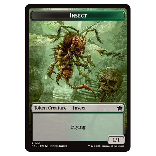 Insect 0021 card from the Magic The Gathering set Foundations Tokens