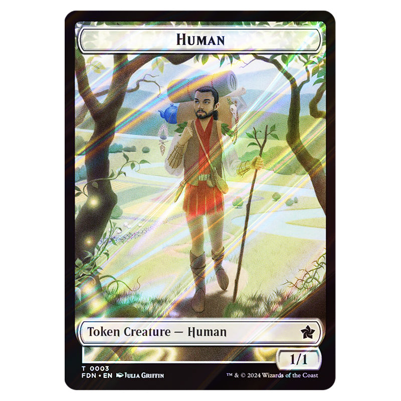 Magic The Gathering - Foundations Tokens - Human - 0003 (Foil)