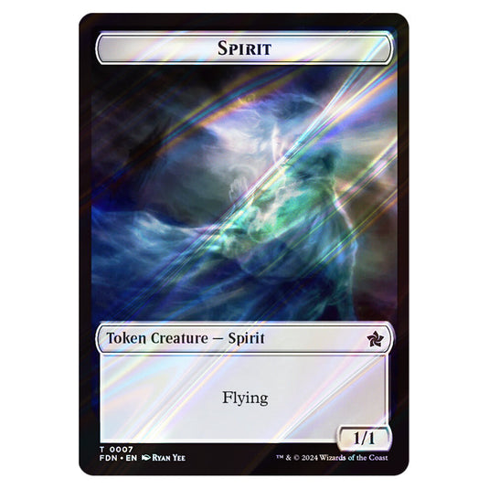 Spirit 0007 card from the Magic The Gathering set Foundations Tokens