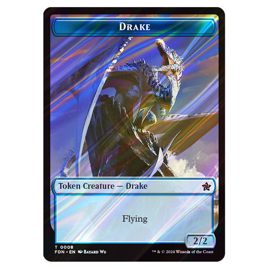 Drake 0008 card from the Magic The Gathering set Foundations Tokens