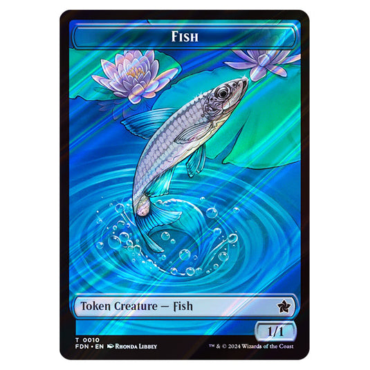 Fish 0010 card from the Magic The Gathering set Foundations Tokens