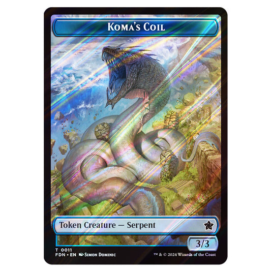Koma's Coil 0011 card from the Magic The Gathering set Foundations Tokens