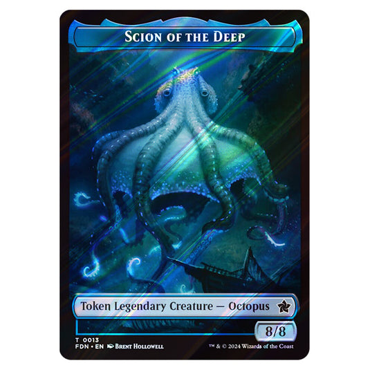 Scion of the Deep 0013 card from the Magic The Gathering set Foundations Tokens