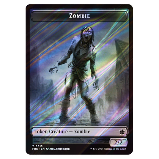 Zombie 0015 card from the Magic The Gathering set Foundations Tokens