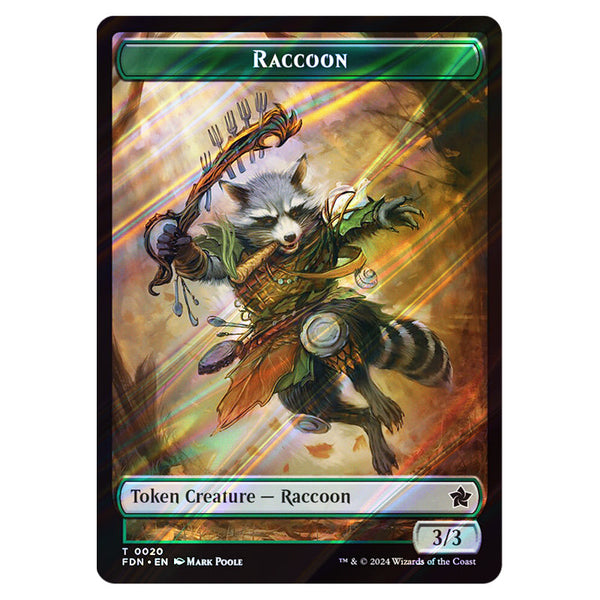 Magic The Gathering - Foundations Tokens - Raccoon - 0020 (Foil)