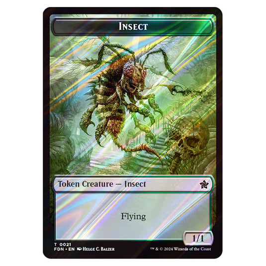 Insect 0021 card from the Magic The Gathering set Foundations Tokens